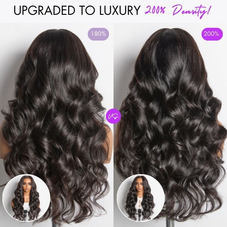 NatureMAX™ 200% / 250% Density Loose Wave Glueless Ear-to-ear 13x4 / 13x6 HD Lace Front Wig Pre-Cut Lace Flexi-Fit Drawstring Cap