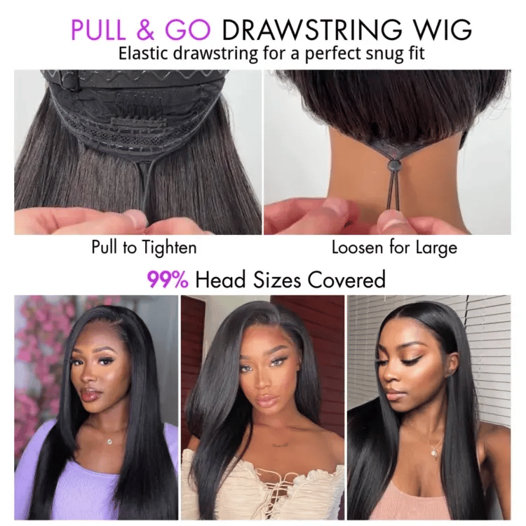 PreMax 250% Density Water Wave Glueless Flexi-Fit Drawstring 13x4 Frontal Lace Fluffy Curly High Density Wig Pre-Cut Lace