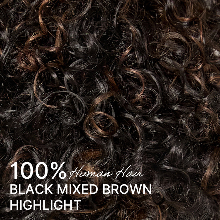 Beginner Friendly Throw On & Go Short Bouncy Curls with Bangs Glueless Wig 100% Human Hair - US Only