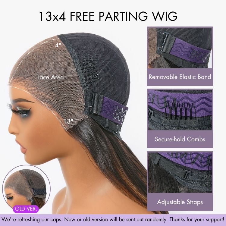 NatureMAX™ Silky Straight Glueless Ear-to-ear 13x4 HD Lace Front Wig Pre-Cut Lace
