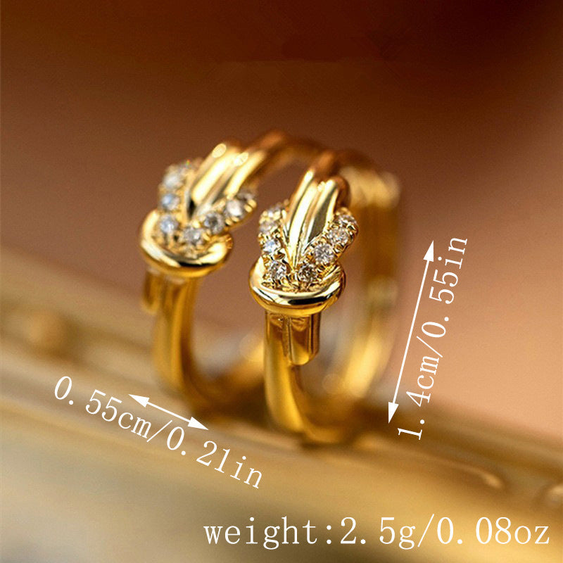 Full Diamond Vachette Clasp Earrings