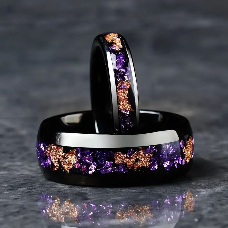 Purple Gold Foil Stainless Steel Classic Combination