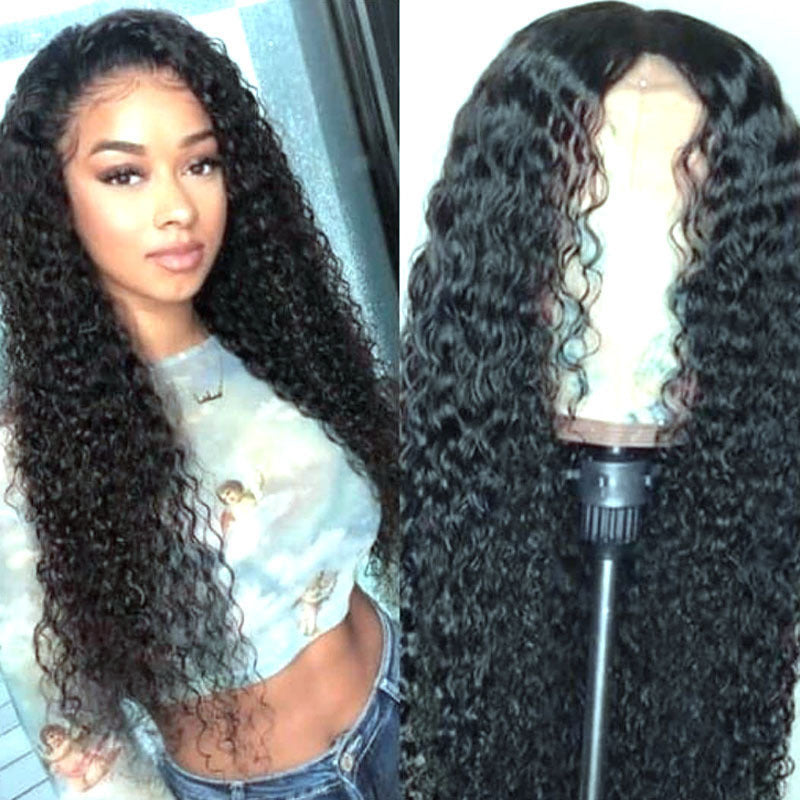 Long Rolled PURE HUMAN HAIR WIG