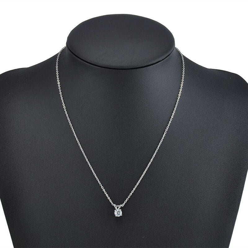 Zircon Pendant Four-claw Necklace Women's Simple Fashion Temperament Trend