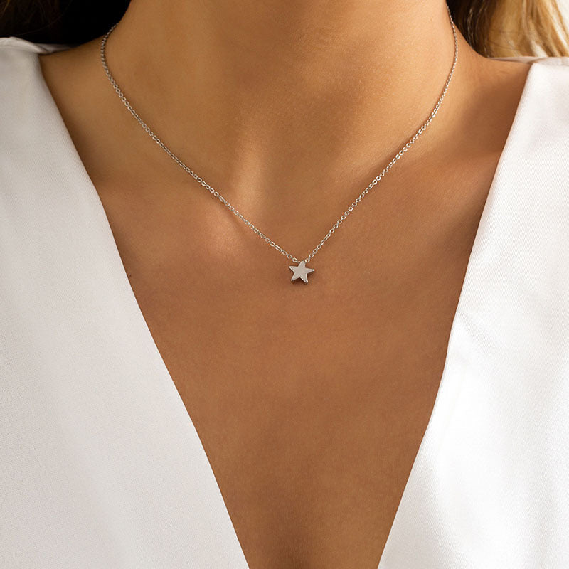 Simple Stainless Steel Pendant Necklace For Women