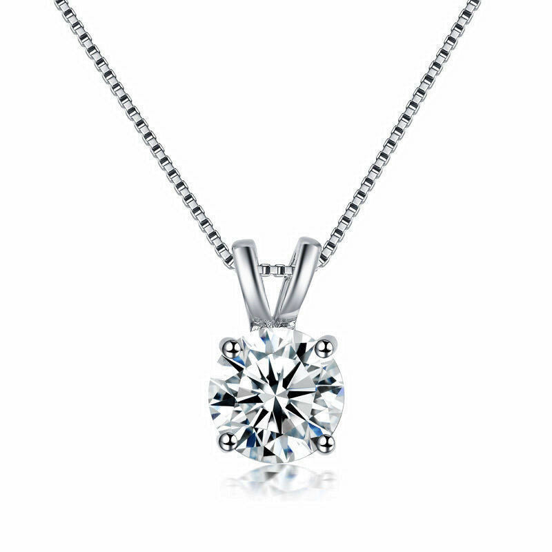 Zircon Pendant Four-claw Necklace Women's Simple Fashion Temperament Trend