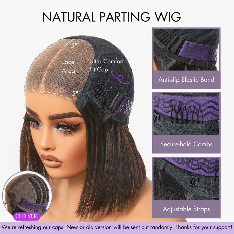 Water Wave Glueless 5x5 Closure Pre-Cut Lace Wet and Wavy Human Hair Wig Breathable Cap