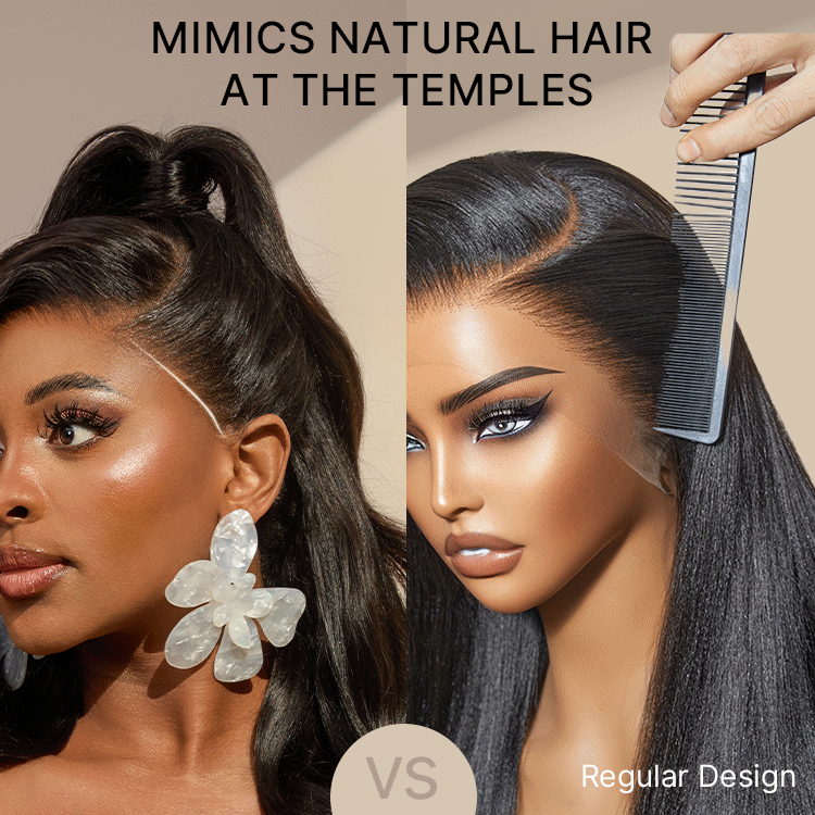 NatureMAX 200% Density Deep Wave Glueless 13x6 HD Lace Front Wig Human Hair Pre-Cut Lace Flexi-Fit Drawstring Cap