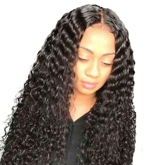 Long Rolled PURE HUMAN HAIR WIG
